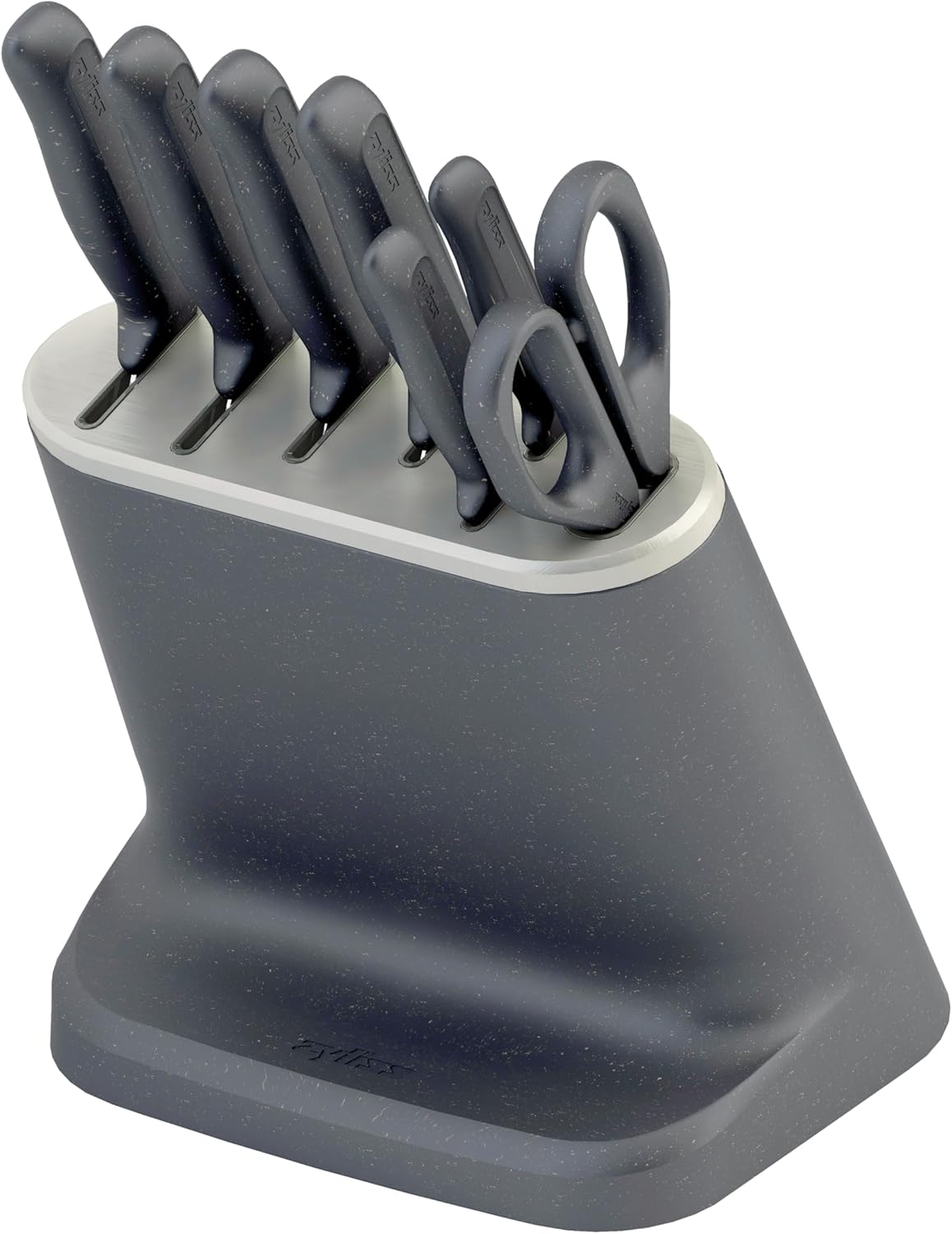 Set 8 Cuchillos Acero Inox Japonés con Bloque y Tijera
