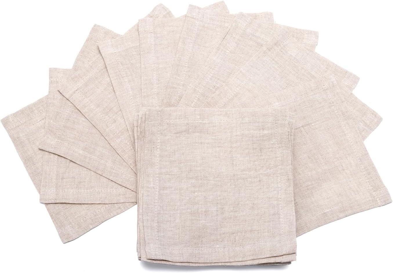 Servilletas de lino puro juego de 12 posavasos para bebidas uso diario