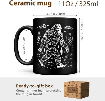 Taza de café Sasquatch Bigfoot para hombres y amantes de criptidos