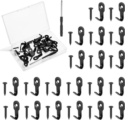 21 Ganchos Metal Negro Pared para Toalla Bufanda