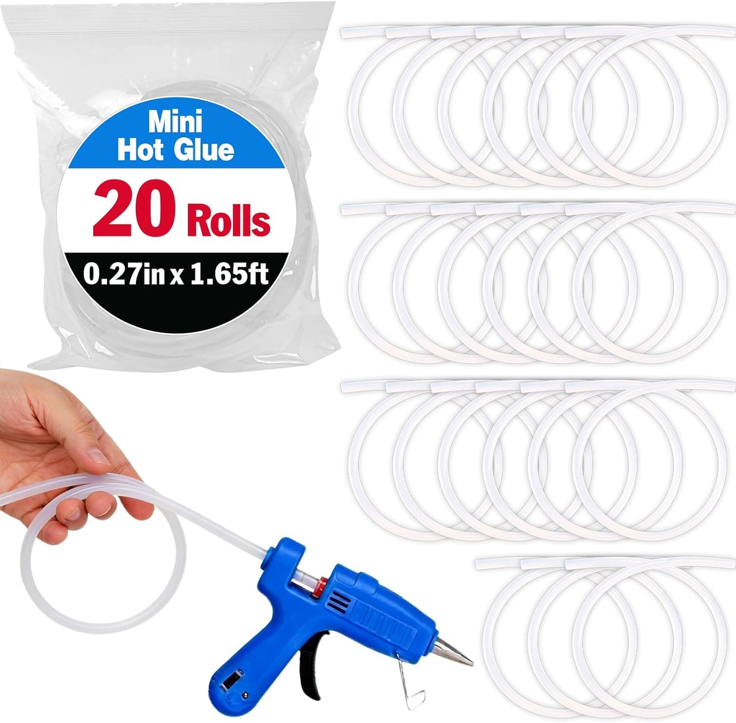 Pack 20 Rollos Pegamento Caliente para Madera Metal Vidrio