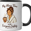 Taza cerámica para tiempo solo introvertida negra/blanca