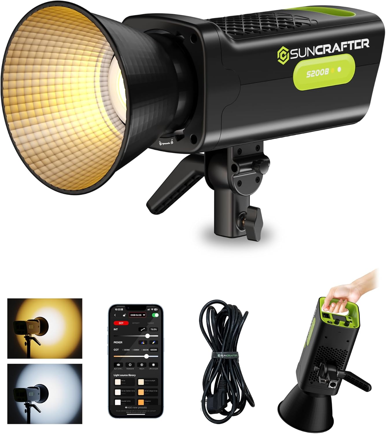 Luz LED COB control inteligente 2700K-6500K