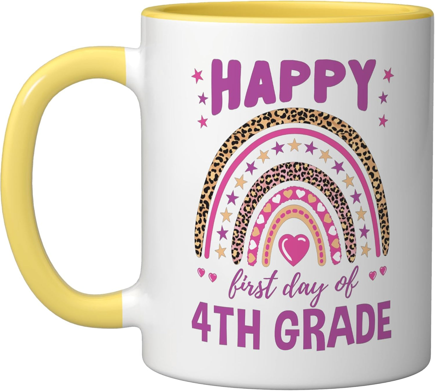Taza Cerámica Leopardo Arcoíris Año Escolar Primero