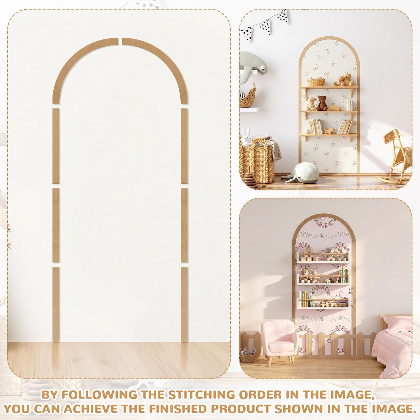 Arco madera decorativo precortado 47x22pulg