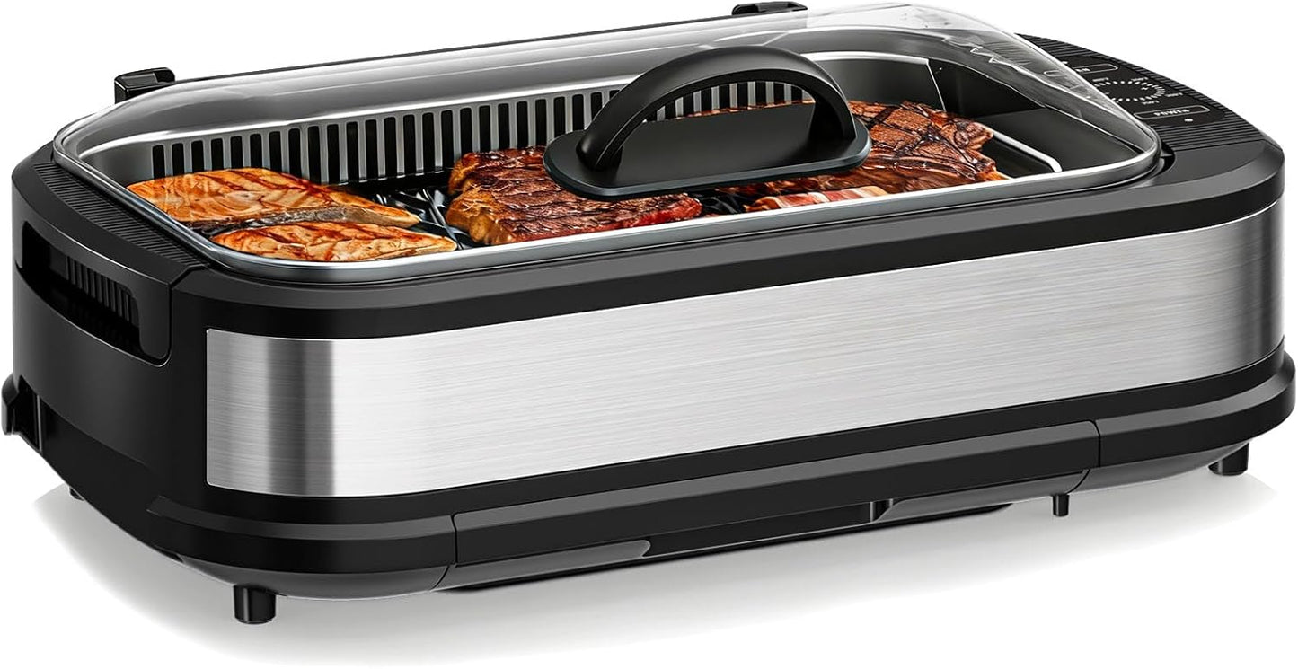 Parrilla eléctrica sin humo antiadherente 6 niveles