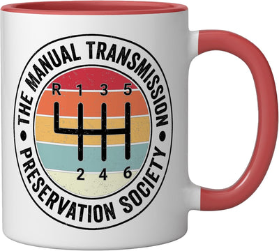 Taza cerámica de la Sociedad de Preservación de Transmisiones Manuales de 6 Velocidades