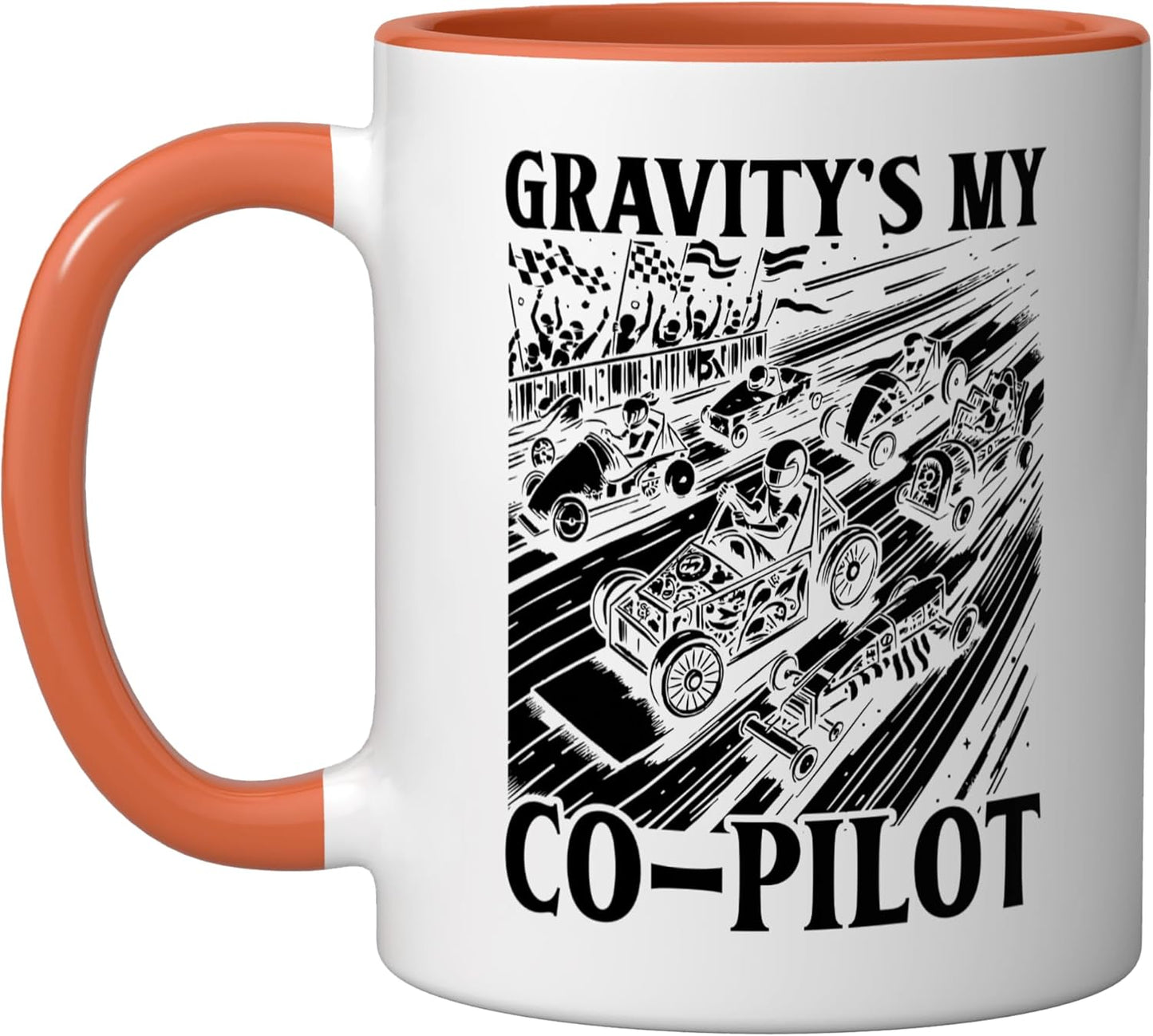 Taza Cerámica Coche de Carreras Soapbox Roja