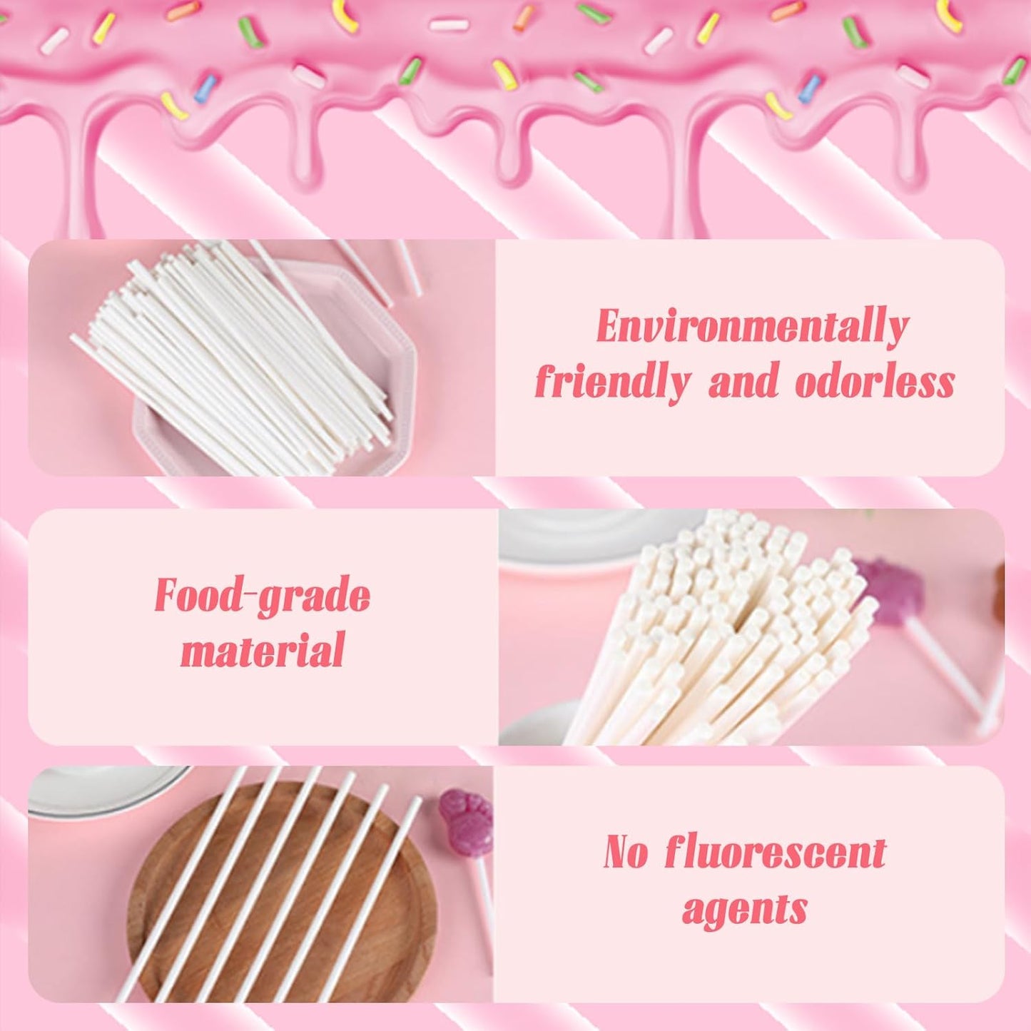 Palitos tartas 100 uds 4pulg