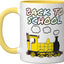 Taza Cerámica Escuela Primaria Maestro 1º Grado Amarillo
