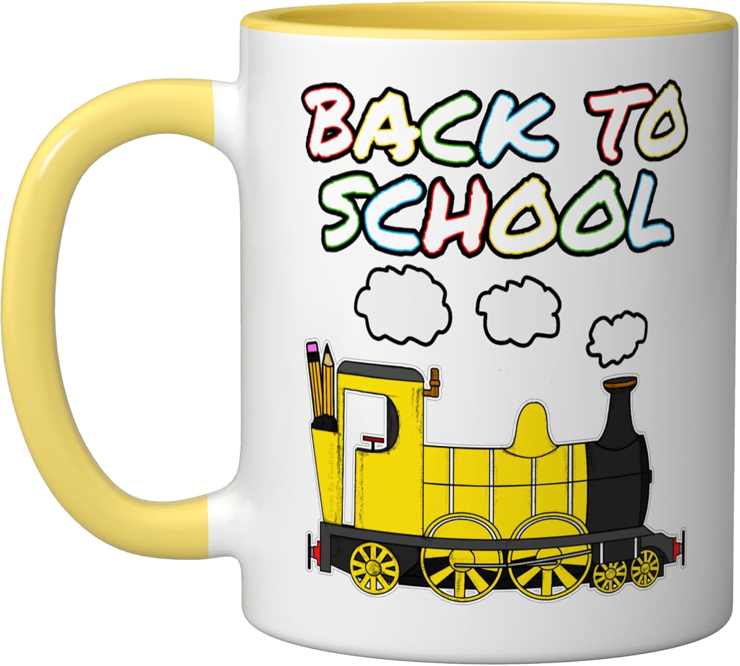 Taza Cerámica Escuela Primaria Maestro 1º Grado Amarillo