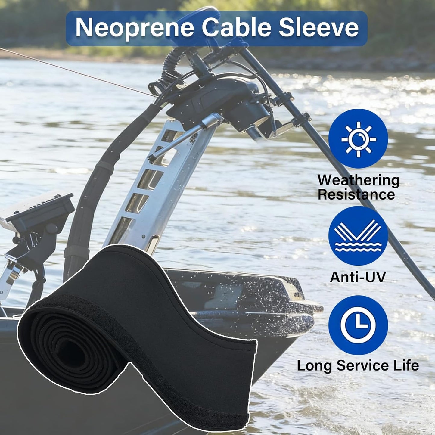 Manga Neopreno Cable Motor Arrastre 60pulg