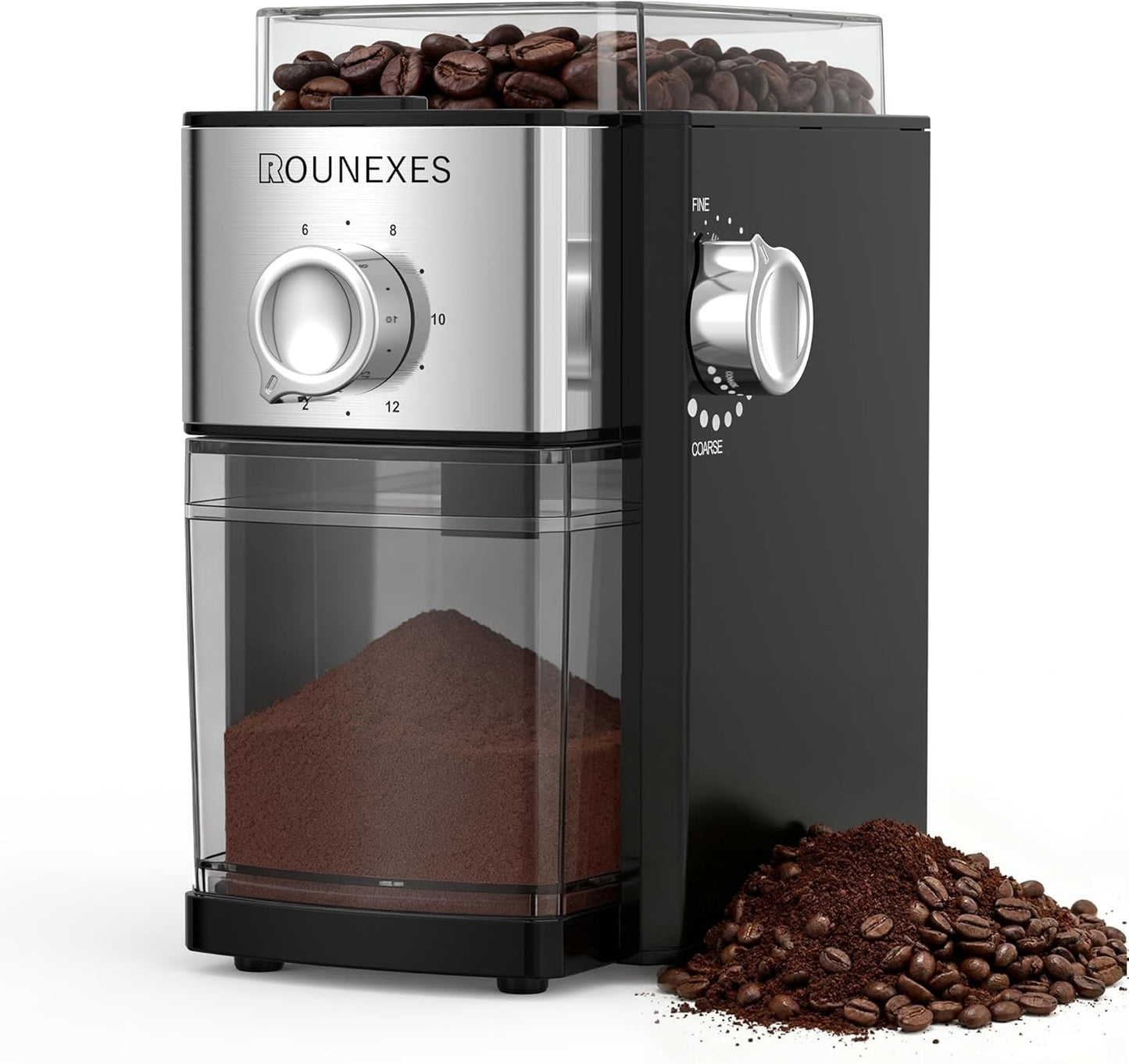 Molinillo café eléctrico plano 17 ajustes tolva 7oz