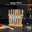 Set 14 Cuchillos Japoneses Acero Inox con Bloque
