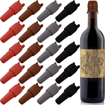 Tapones de vino de silicona multicolor reutilizables con sello a prueba de fugas