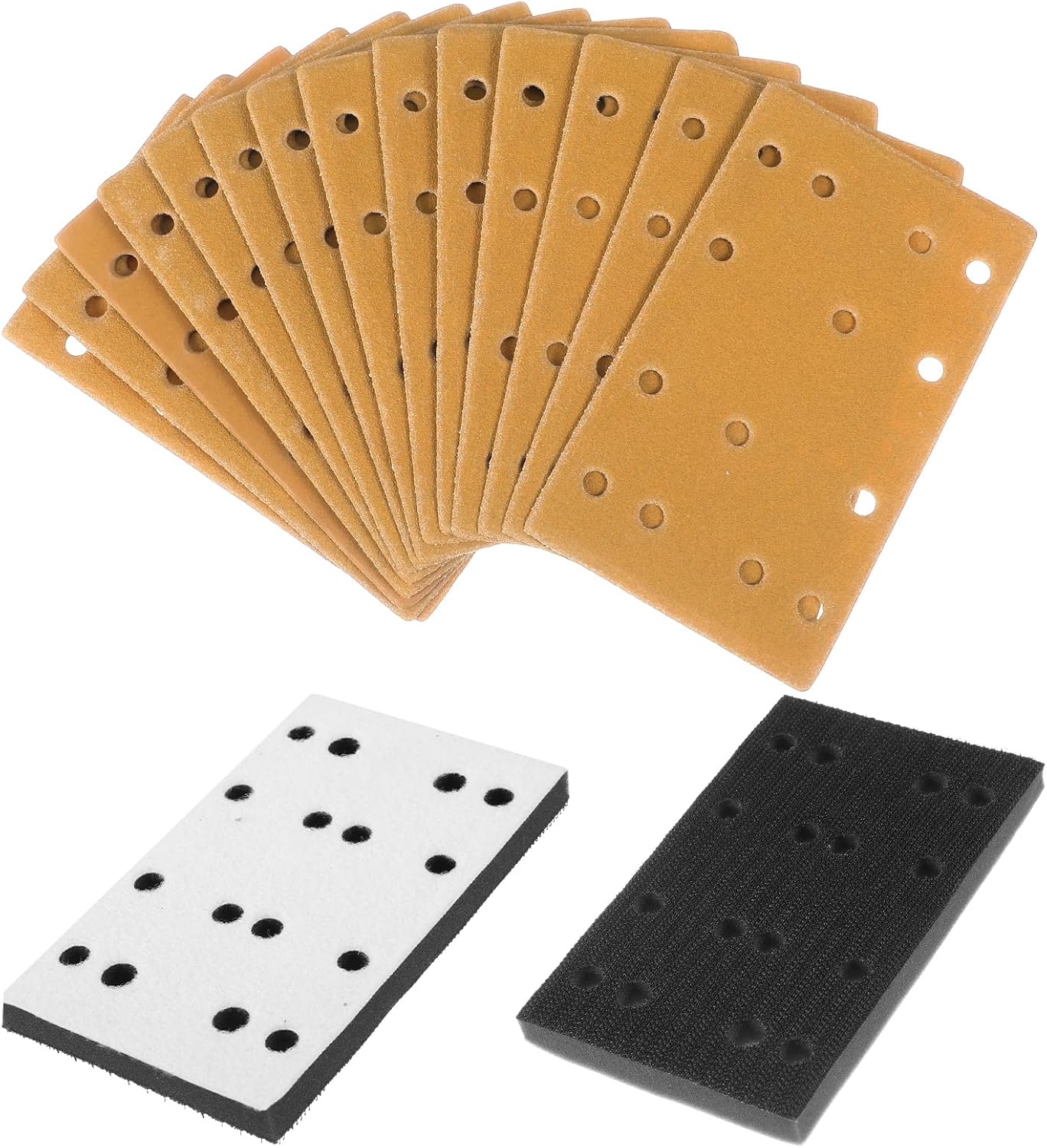 100 Hojas Lija 3x5pulg Almohadillas Gancho Bucle Resistente