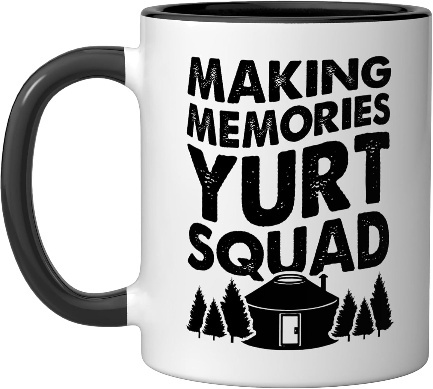 Taza Cerámica Yurt Negro/Blanco