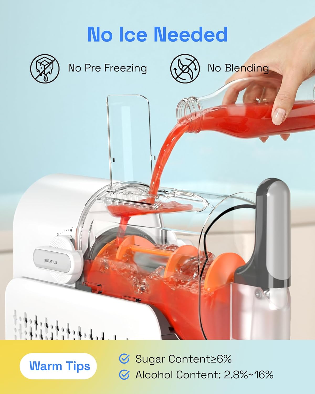 Máquina Granizados Hogar 68oz Autolimpiable 6 Ajustes