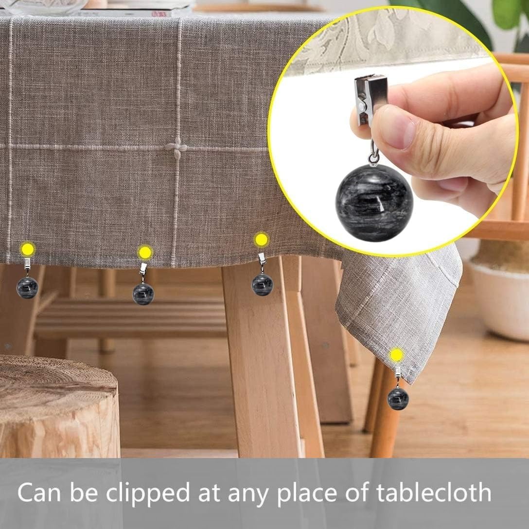 Pesos pesados para mantel de mármol con clip resistente 6 piezas