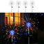 Luz solar RGB para jardín 150 LED pack 4