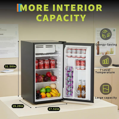 Refrigerador compacto 3.2 pies cúbicos con congelador puerta única