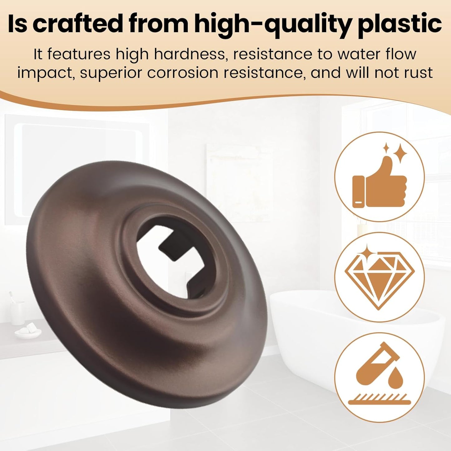 Brida repuesto brazo ducha universal comp Moen bronce