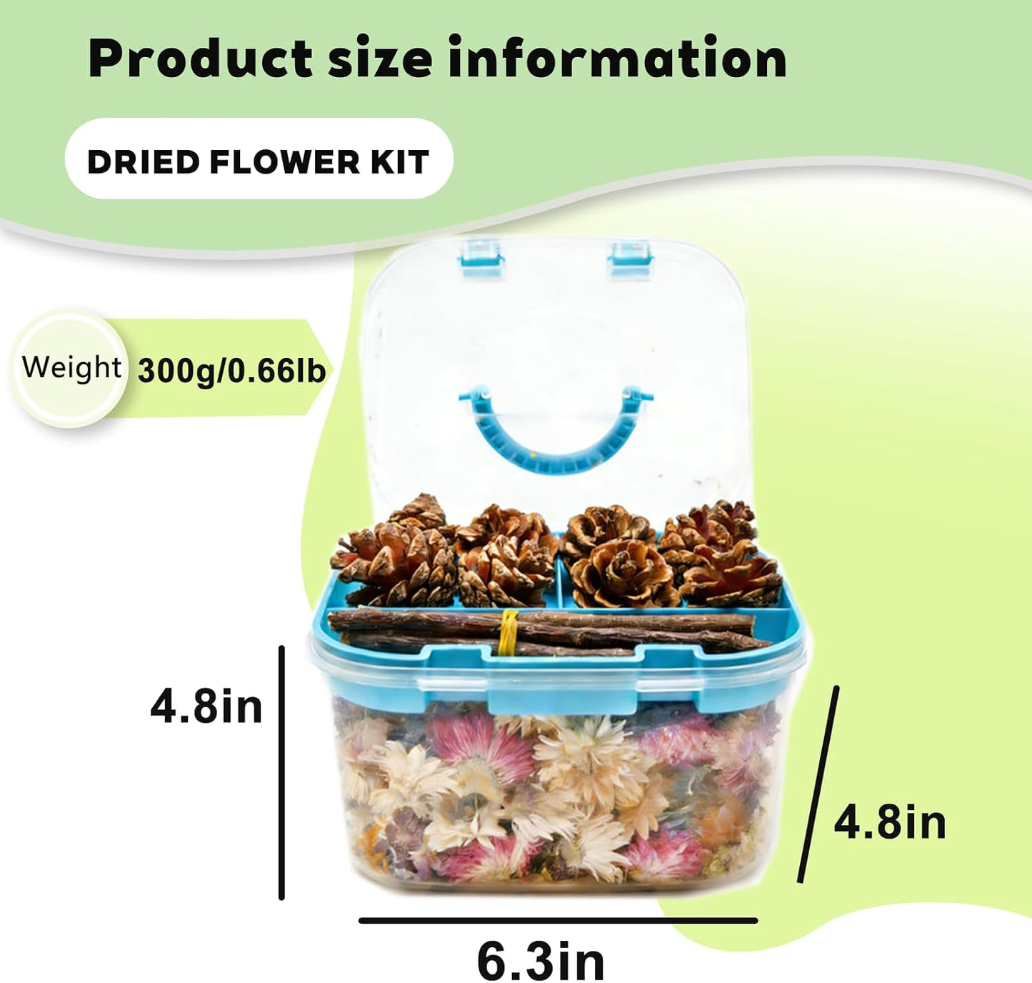 Decoración nido mascotas con flores y palitos
