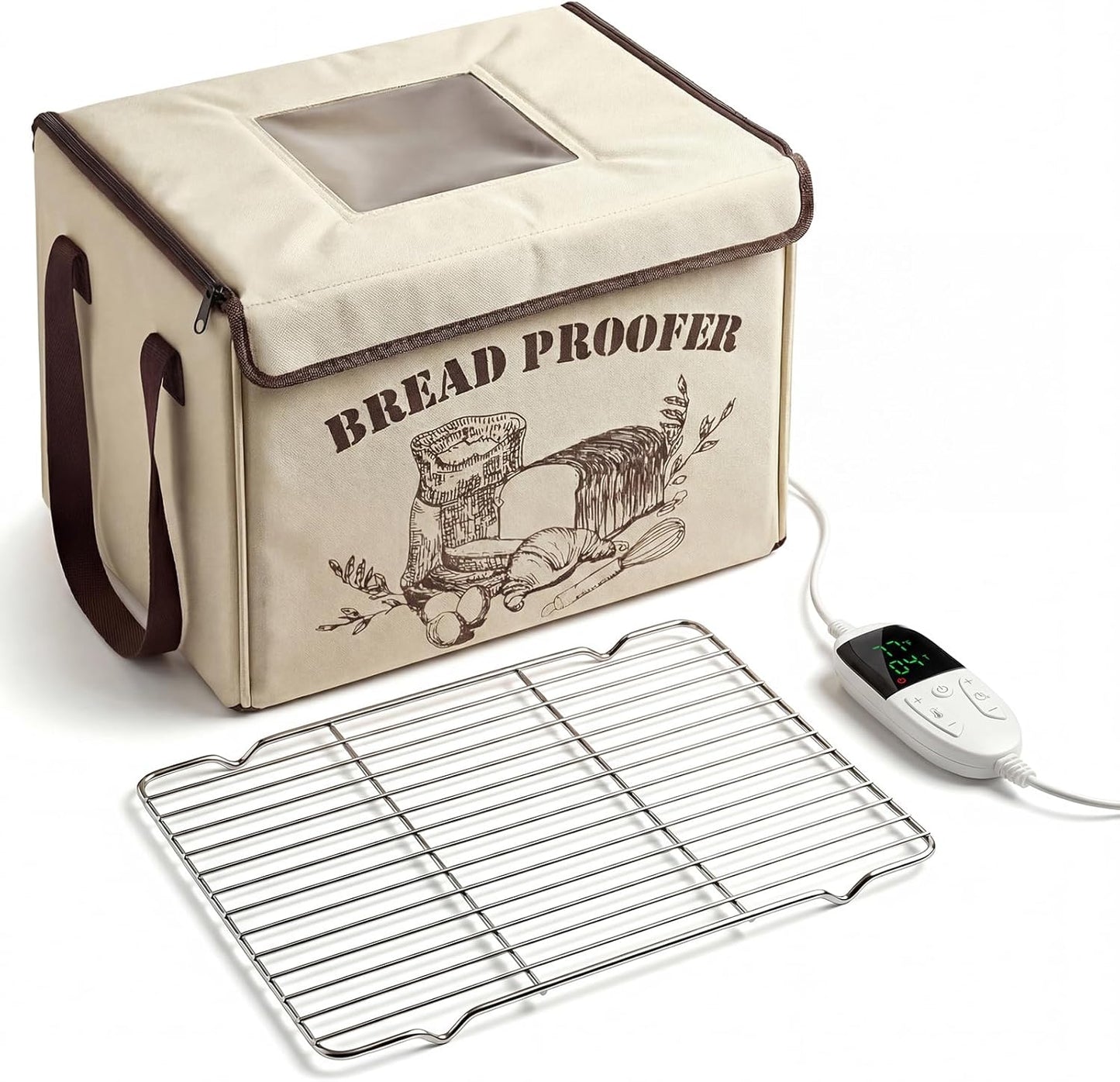 Proofer panadería plegable 50-130°F con temporizador 24h