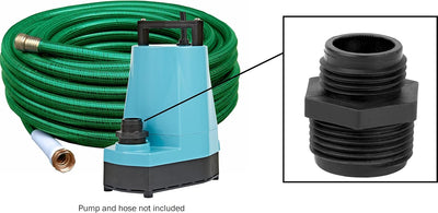 Reductor GH-1 1x3/4 pulg macho para manguera jardín negro