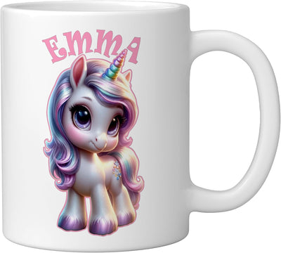 Taza cerámica para niña con diseño unicornio Emma