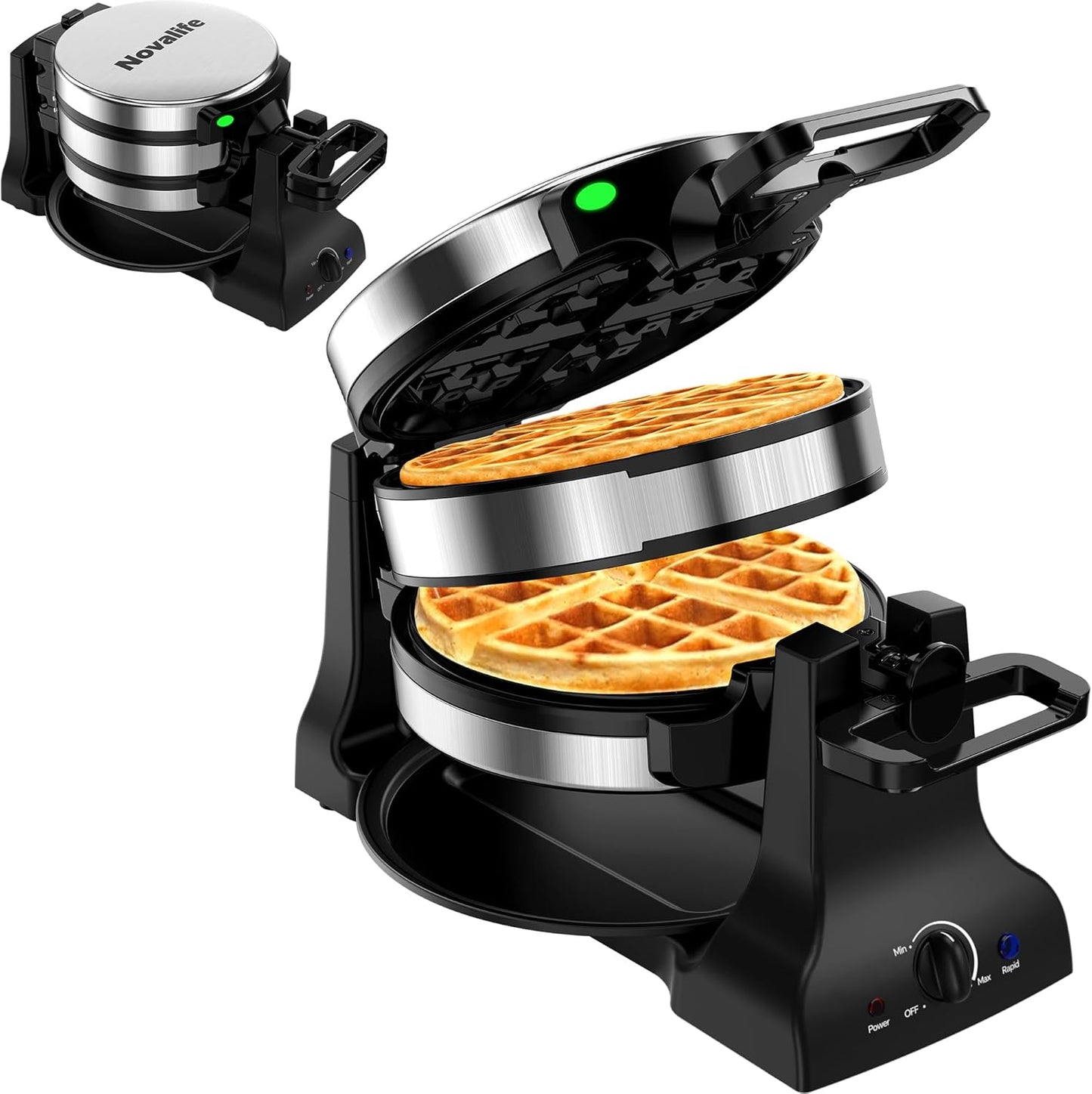 Máquina para hacer gofres belga doble antiadherente