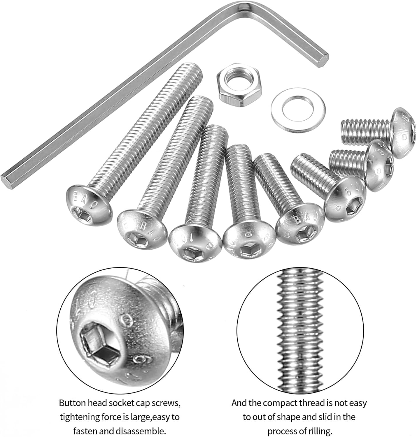 Kit surtido s y tuercas métricas hexagonales