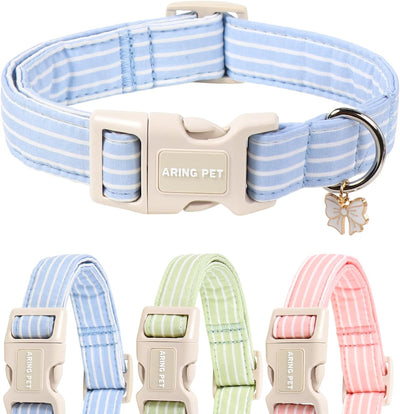 Collar perro a rayas dije lazo para caminar al aire libre