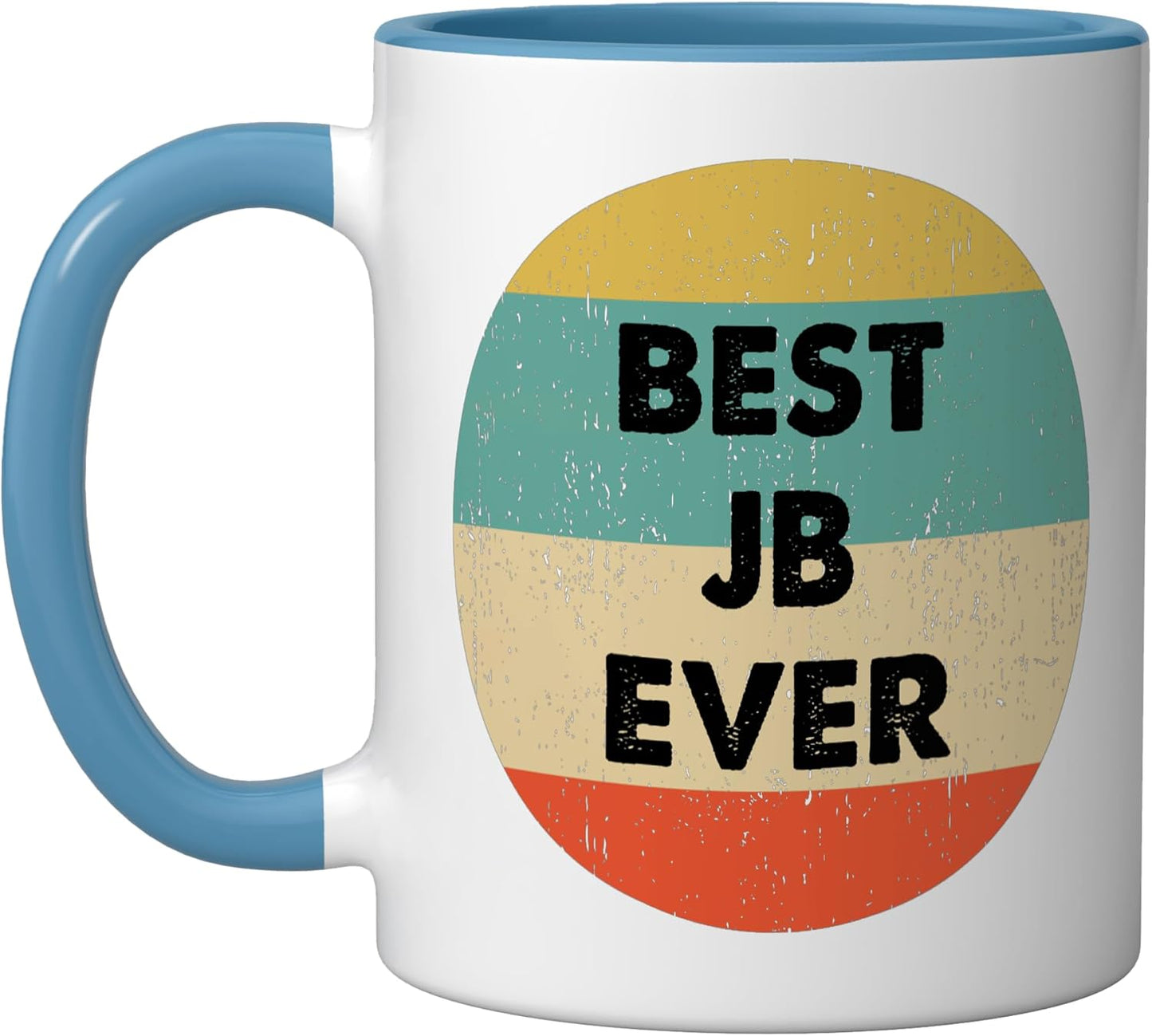 Taza cerámica Jb Name azul/blanco