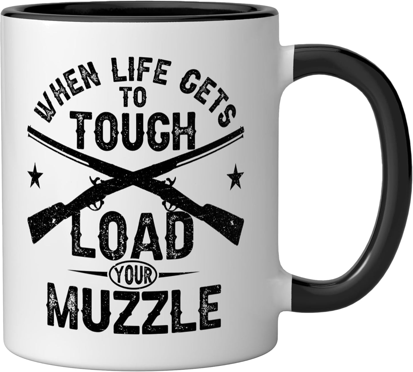 Taza Cerámica Muzzleloader Negro/Blanco
