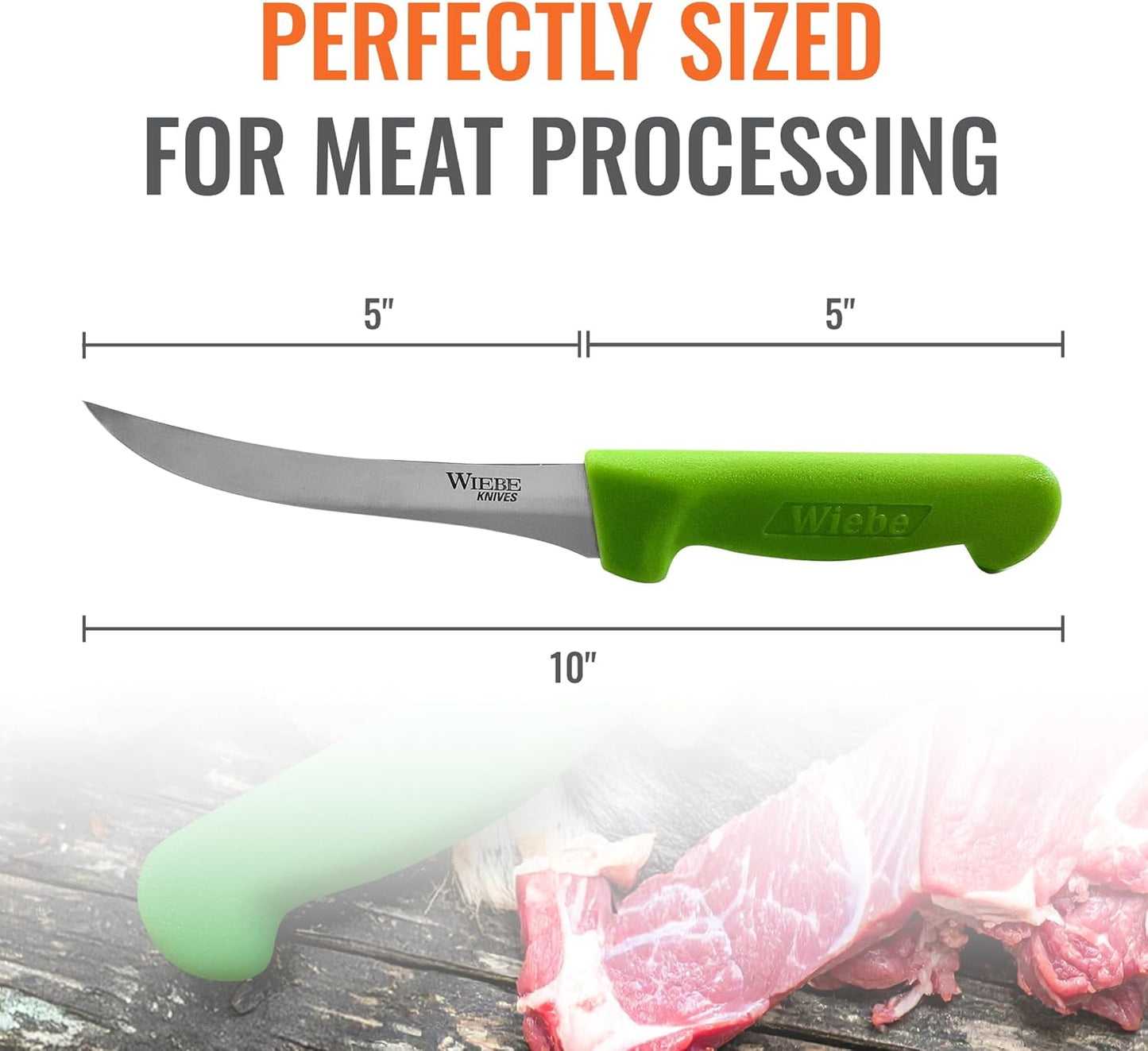 Cuchillo deshuesador acero inox alto carbono curvado para carne