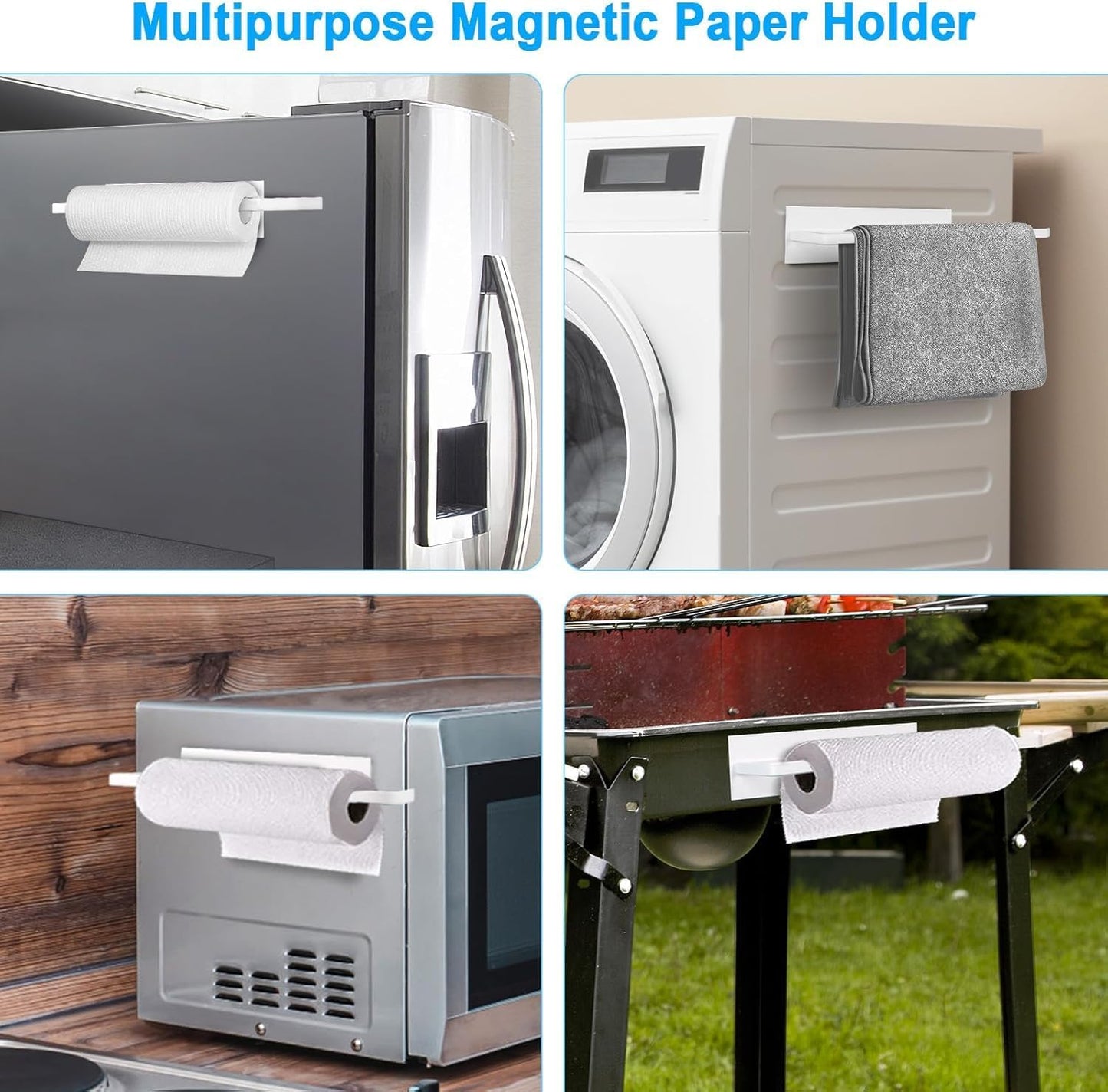 Soporte magnético para toallas papel nevera baño garaje