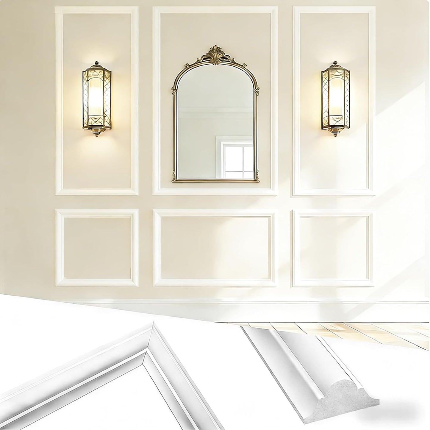 Kit 3 Paneles 3D Precortados 48x24pulg Decoración Pared