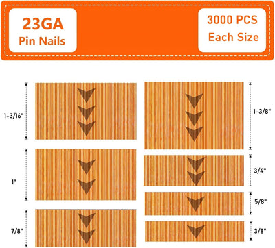 Clavos 5/8pulg sin cabeza 3000uds para clavadora