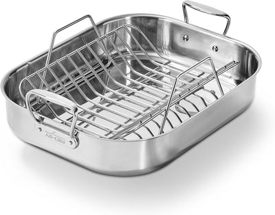 Asador de acero inoxidable con estante 14 x 18 pulgadas