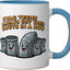 Taza de cerámica divertida de HVAC azul blanco