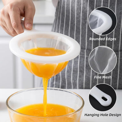 2 Coladores Plástico Malla Fina 200 y 400 para Jugo Café