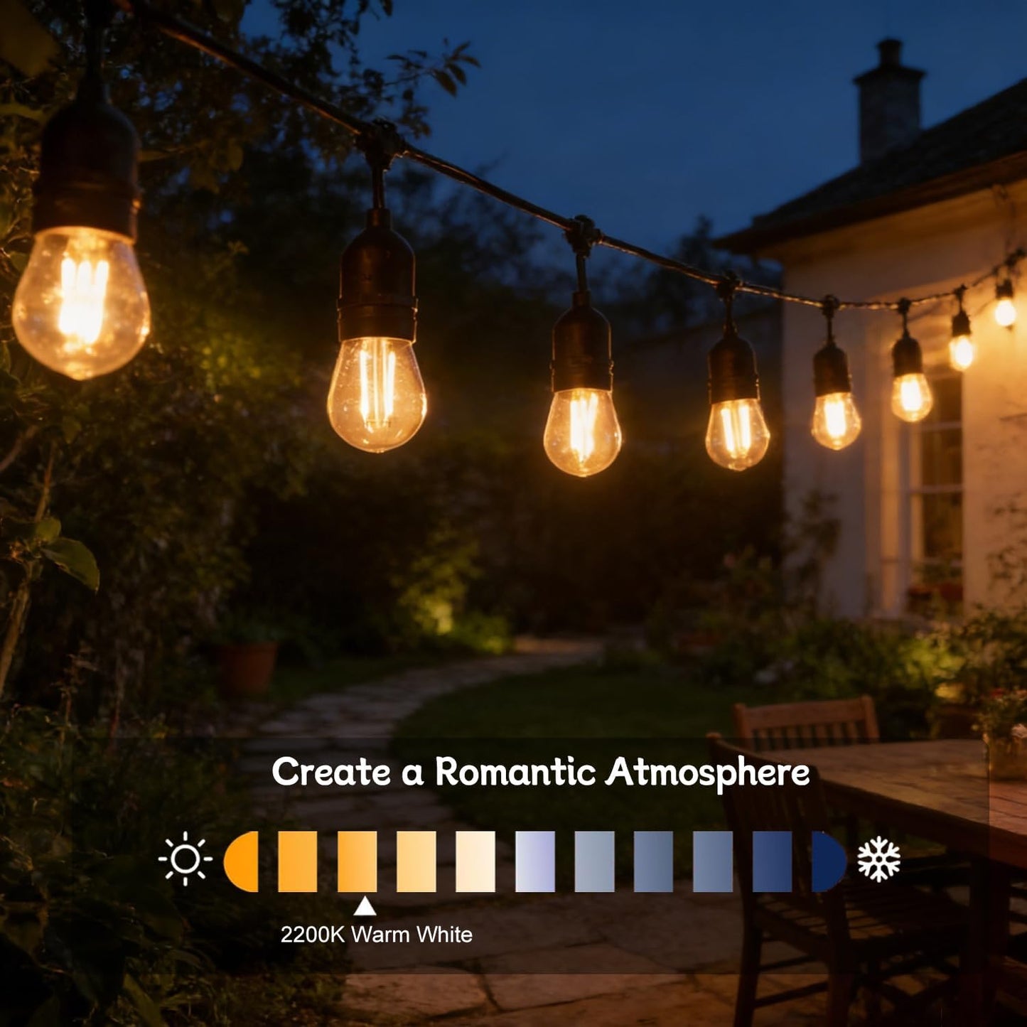 Pack 15 Bombillas LED S14 E26 Vintage Blanco Cálido