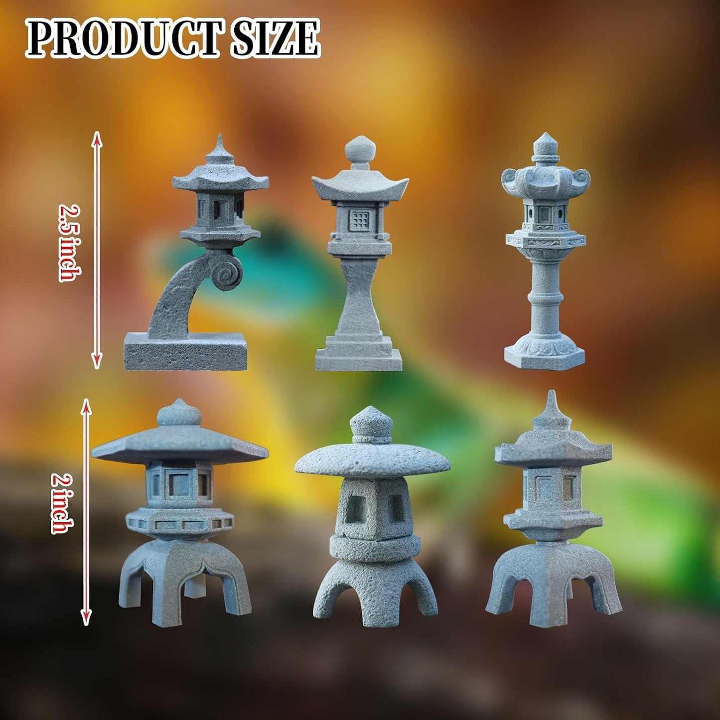 6 Pzas Linterna Pagoda China Mini Decoración