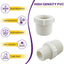 Acoplamiento reductor PVC 1/2 a 3/4 pulg macho/hembra