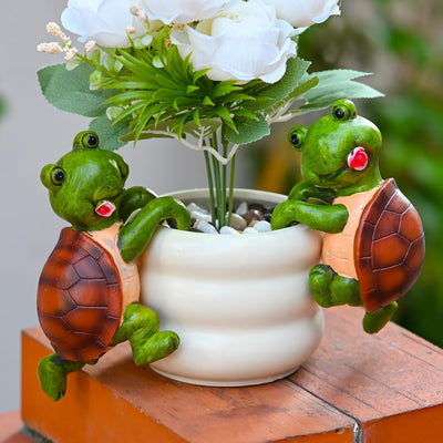 2 Pzas Abrazadera Tortuga para Maceta Colgante Jardín