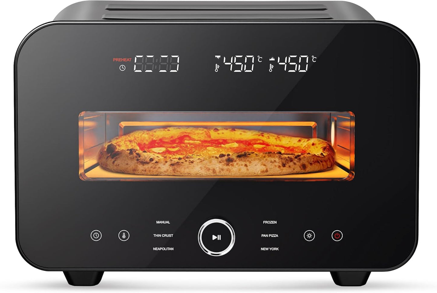 Horno pizza eléctrico encimera 840°F 12pulg 90seg