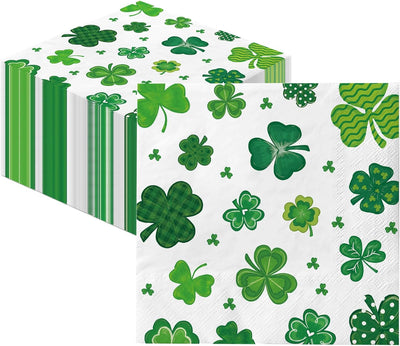 Servilletas San Patricio 5x5 pulgadas para decoraciones de fiesta