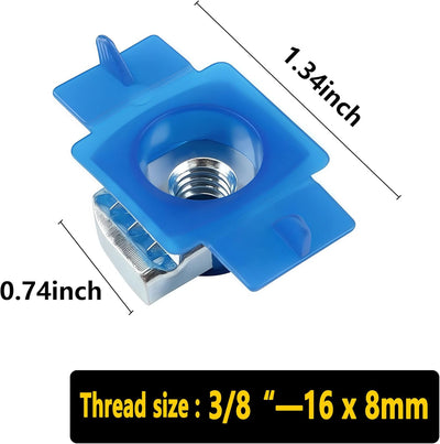 Pack 10 tuercas cónicas nailon 3/8"-16 bloqueo giratorio