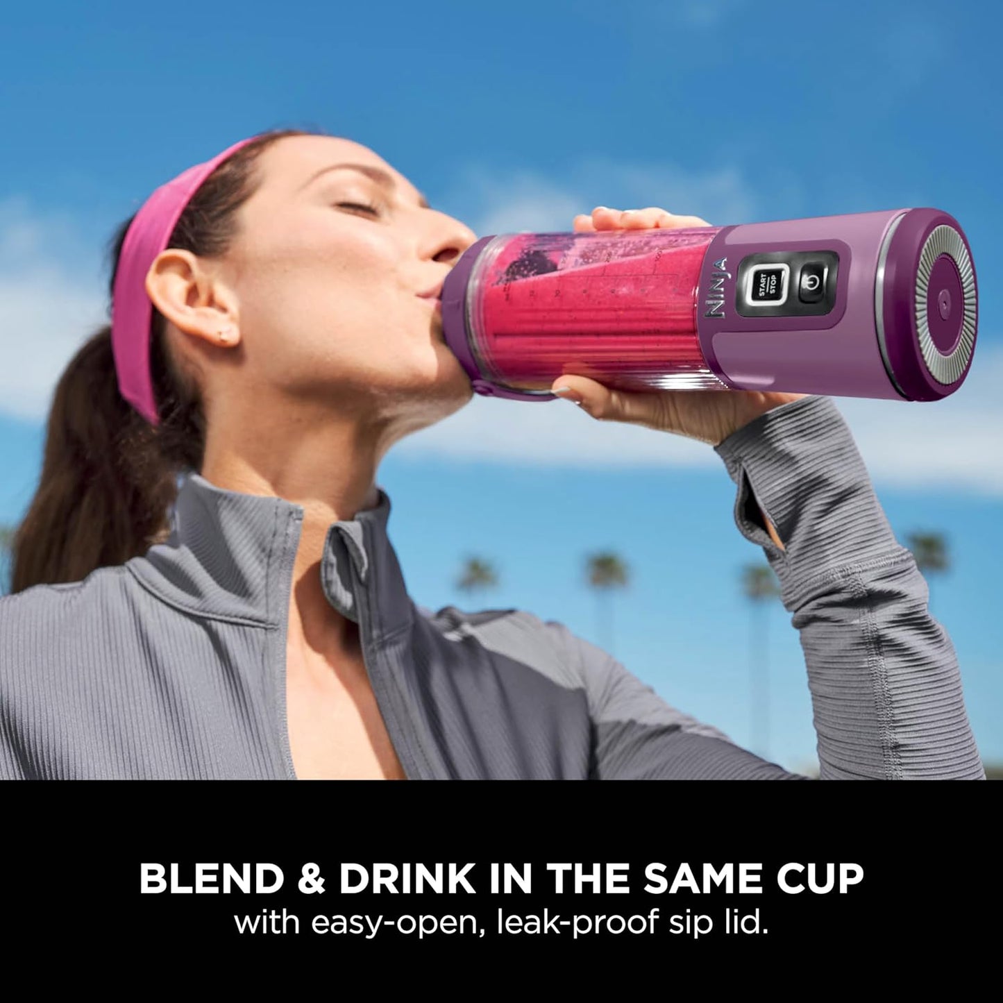 Licuadora portátil inalámbrica 18oz sin BPA recargable USB-C